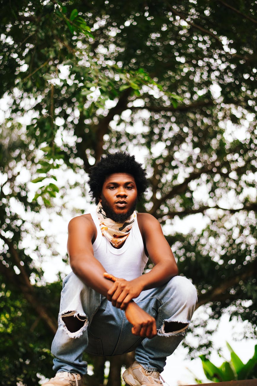 young man in a casual outfit posing outside