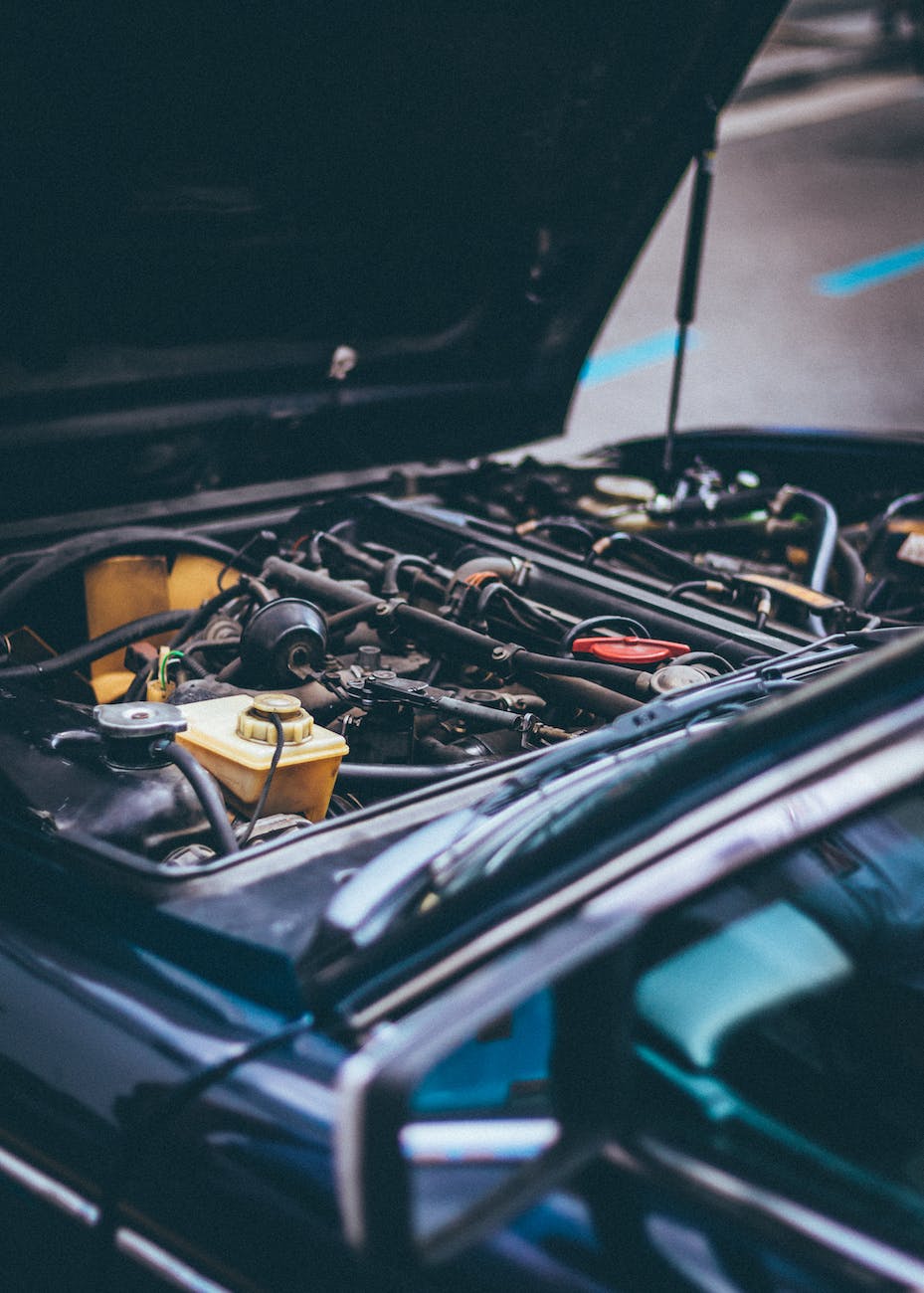 close up photo of vehicle engine