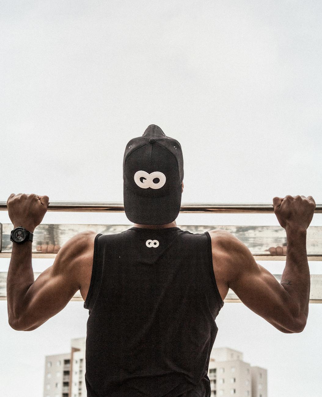 man doing pull ups